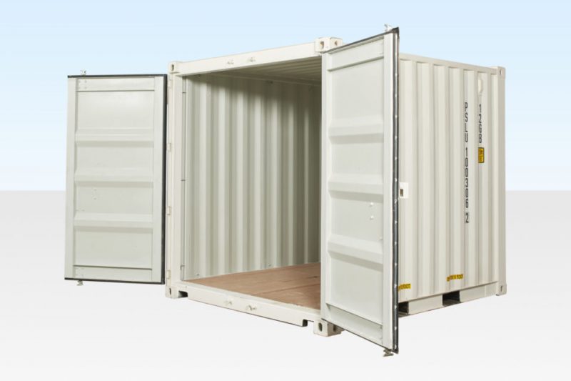 10ft x 8ft Shipping Container (One Trip) White (RAL 9003) - Image 4