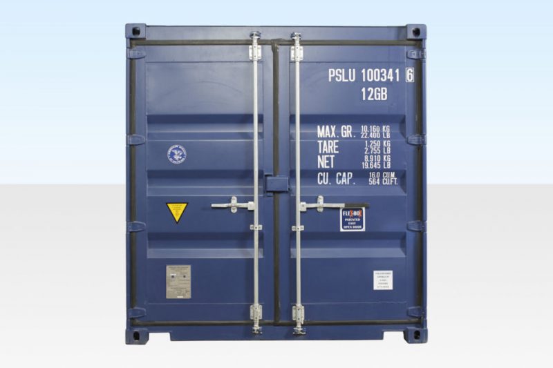 10ft x 8ft Shipping Container (One Trip) Blue (RAL 5013) - Image 2