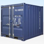 8ft Shipping Container (One Trip) Blue (RAL 5013)