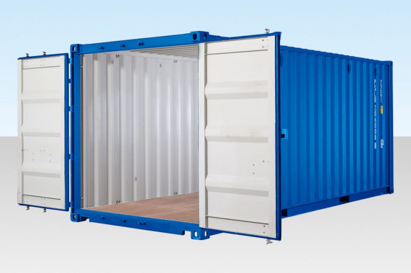 40ft Shipping Container Blue (RAL 5013) - Image 4