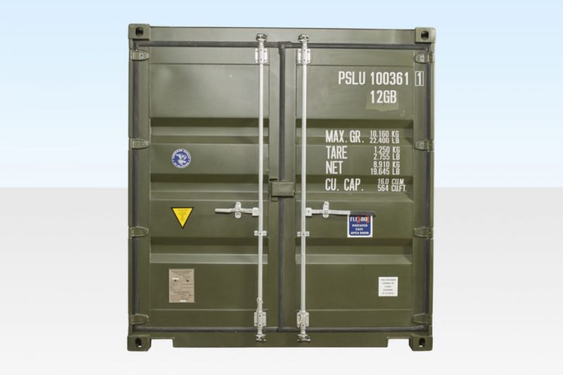 10ft x 8ft Shipping Container (One Trip) Green (RAL 6007) - Image 2